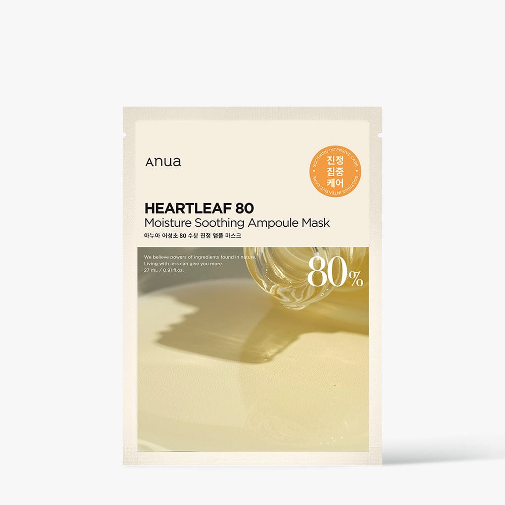 HEARTLEAF 80 MOISTURE SOOTHING AMPOULE MASK, 25ml