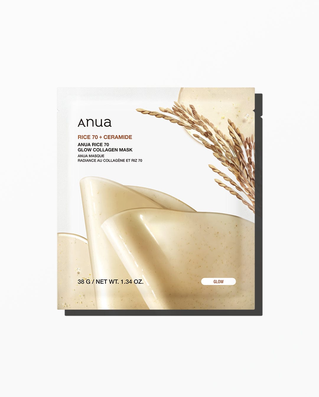 Anua US Sheet Mask 4ea Rice 70 Glow Collagen Mask